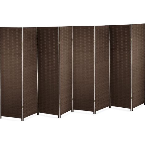 Praktischer klappbarer Raumteiler Paravent 170 x 320 x 2 cm elegantes Design zeitgenössischer Stil aus beigem Holz 130010088