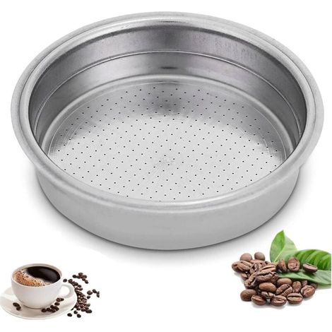 51-mm-Kaffeefilter ohne Druckbeaufschlagung, Kaffeefilterkorb aus Edelstahl, einlagiger, druckloser Espressofilterkorb für Kaffeezubehör, wiederverwendbare und nachfüllbare Kapsel (Tasse) (1/4)