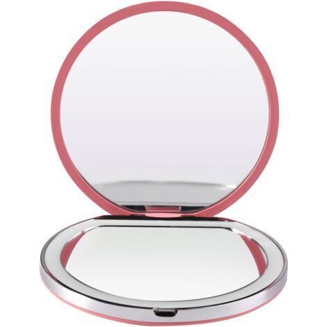 FENOPLASTICAMiroir éclairé de poche à Charge rapide Usb, grossissement 1x/2x-lumière du jour Led, portable (1/5)