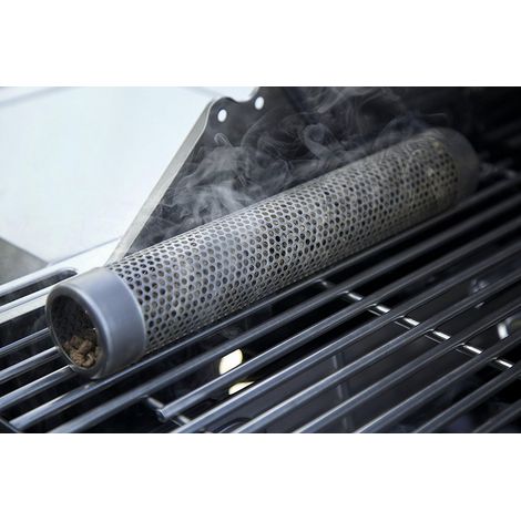 Tube fumoir pour barbecue Acier Inoxydable, 30 cm, fumage sur le barbecue, intense fumée, tube fumoir, tube Pellet (1/5)