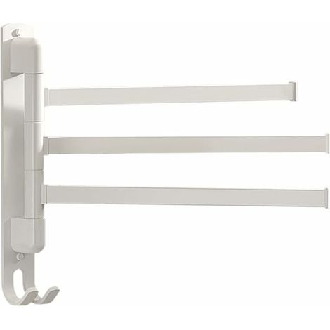 1 porte-serviettes pivotant, acier inoxydable SUS 304, 3/4/5 bras réglables 180°, gain de place, salle de bain cuisine dressing (1/5)