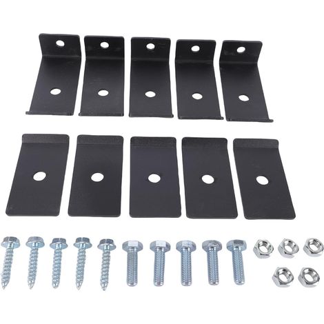 Kit de fixation pour panneaux grillagés fixations robustes une installation (1/5)