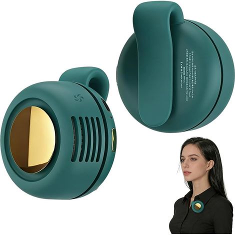 Mini-ventilateur clip silencieux – 360° – 3 vitesses – USB-C – Pince silicone – Pour chemise, sac, ceinture – Concert, rando, travail – Fraîcheur nomade (1/4)