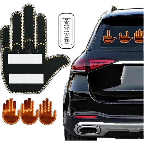 Lumière tactile pour voiture, nouveau panneau lumineux LED pour lunette arrière de voiture, lumière tactile pour voiture avec télécommande, panneau LED anti-rage au volant pour voiture, accessoires de (1/5)