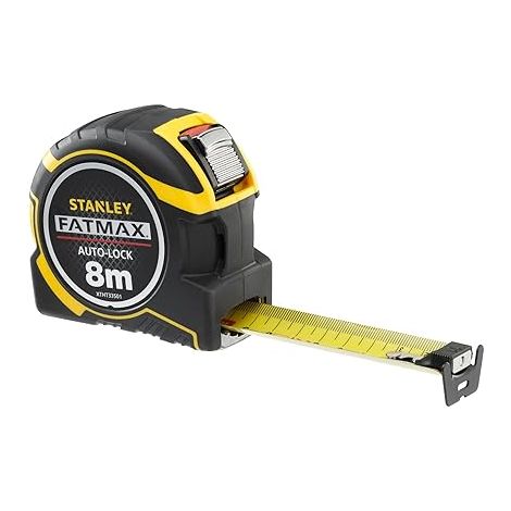Mètre ruban 8 m x 32 mm, ruban large, crochet magnétique avec point zéro absolu, boîtier ergonomique bi-matière, mécanisme de verrouillage inversé, XTHT0-33501