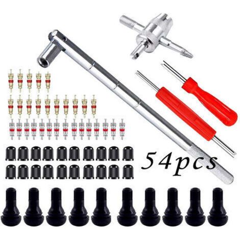 Demonte Valve Pneu Outil, Valve Core Remover pour Voiture Remplacement, TR412 Valve Pneu, Valve Core, 4-1 Outil de Réparation de Valve de Pneu - Démonte Valve Pneu, Tire Repair Kit (1/5)