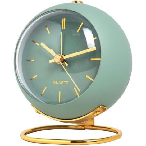 Petit réveil rétro silencieux avec aiguilles lumineuses, idéal pour les lourds dormeurs - Étudiants - Style vintage (1/5)