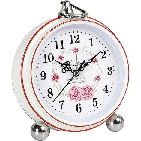 Dailygoods - Despertador analógico retro de 13 cm silencioso para dormitorio (1/5)