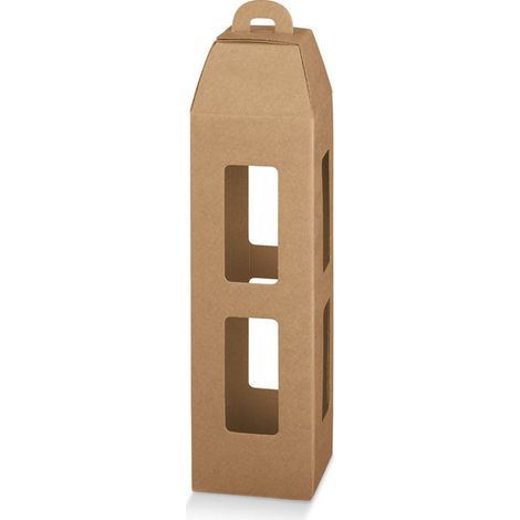 Scotton Lanterna per 1 Bottiglia 90 x 90 x 350 Mm Avana 2 Pz