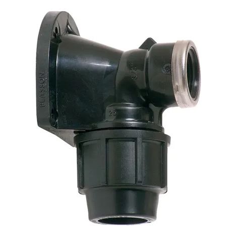 90°-Winkelstück, Innengewinde, Wandmontage, 25 mm x ¾ Zoll