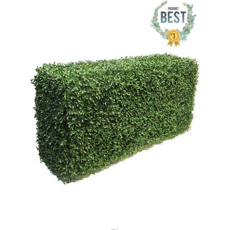 Haie de buis factice feuille plastique protect UV 100x3x50cm Vert-BEST - dimhaut: H 50 cm - couleur: Vert (1/4)
