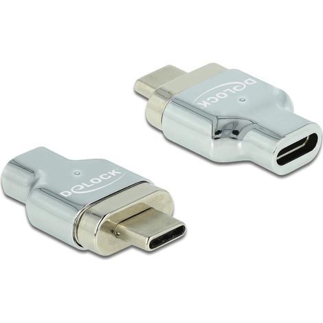 USB 3.2 Gen 2 Magnetischer Adapter, USB-C Stecker USB-C Buchse Verwendung: Als Portschoner, als Staubschutz, pour USB-C- et Thunderbolt-Geräte