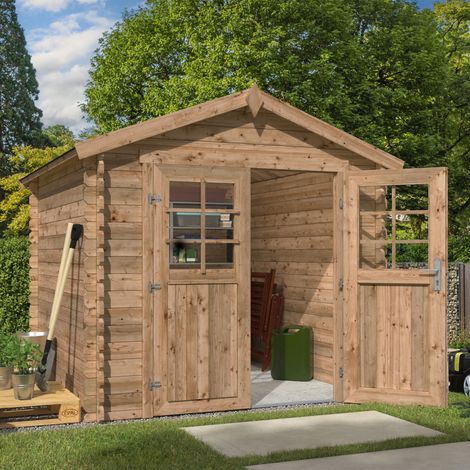 Abri de jardin 4,6m² en épicea brun - KABRELL