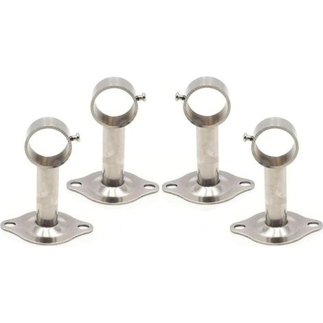 4 Pièces Support Tringle À Rideau, Support Mural Support Tringle À Rideau, Utilisé Pour Installer Tringles À Rideaux Au Plafond Et Également Utilisé Pour Installer Des Tringles À Vêtements(Arg (1/5)