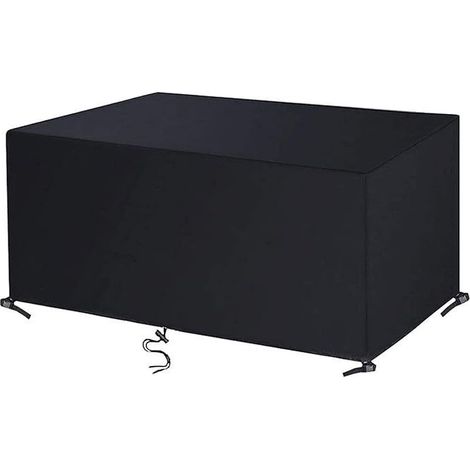 Gartenmöbelabdeckung 100x70x75cm Schwarz Oxford Rechteckige Gartentischabdeckung Schutzhülle für Gartenmöbel Outdoor-Möbel Wasserdicht Winddicht UV-beständig Kältebeständig (1/5)