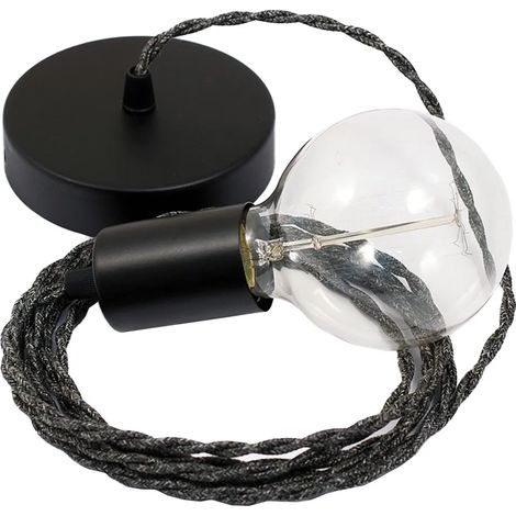 Lámpara colgante creative cables tn03 cable antracita 2m cobre (1/3)