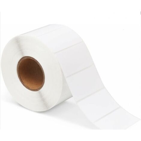 Etiquettes Adhésives, 1 Rouleaux 1000 Étiquettes Blanches Unies Autocollantes, 6030mm Étiquettes Auto Adhésives pour Imprimer Les Adresses de Courrier Mailing, Étiquette de Prix