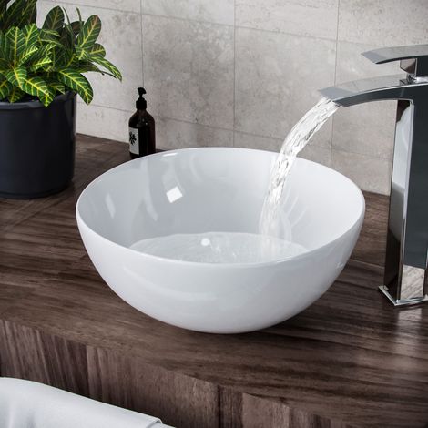 Etive 320mm Round Countertop Basin White (1/5)
