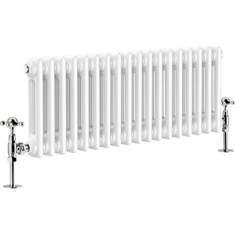 Warmehaus Traditional Double Column White Radiator 300 x 830mm (1/4)