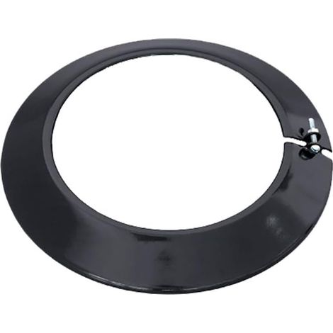 1 Rosace Noir Vitrifié 900°C Ø150mm Acier Pour Conduits Poêle Cheminée