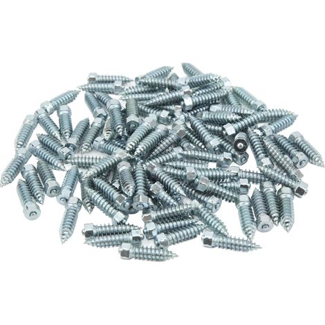 100 pièces pointes de pneu M8 excellente adhérence goujon de roue antidérapant universel pour chargeur chariot élévateur à direction compacte (1/5)