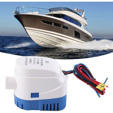 Pompe à engrais DC12V noire 1100 GPH avec tuyau de vidange 1-1/8 pouce, adaptée aux camping-cars, yachts, etc. (A8599) (1/5)