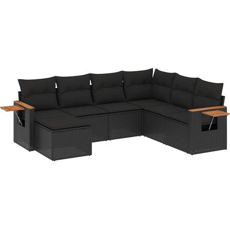 Maison Exclusive - Patio Sofa Set 7 plaza Black (1/5)