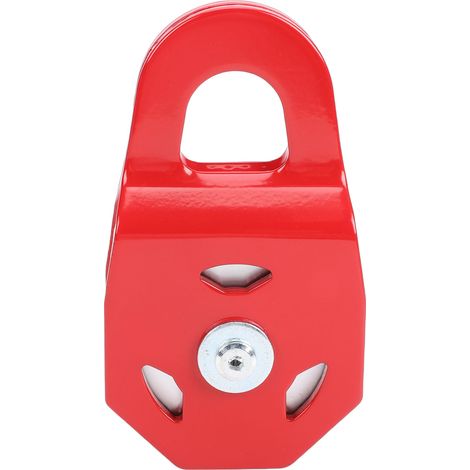 Bloc d'arrachage de treuil, poulie de remorquage multifonctionnelle robuste de 8 tonnes rouge pour camion tracteur ATV UTV. (1/4)
