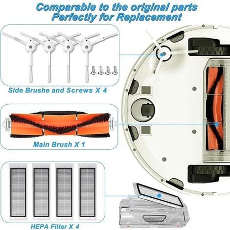 Kit accessoires pour Xiaomi Roborock S5 S50 S51 S55 S5 Max S6 S60 S65, Accessoires de Rechange pour Aspirateur Xiaomi Roborock, 1 (1/3)