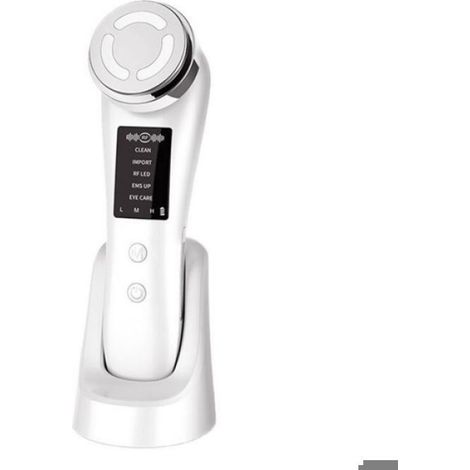 Appareil De Massage Visage - EMS - 4 W - Écran LCD - 5 Modes - Batterie 1200 mAh - Portable - Blanc - 1 Pièce (1/3)