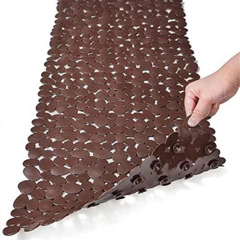 Tapis de bain galets pour baignoire et tapis anti-baignoire dans la douche (noir) (1/5)