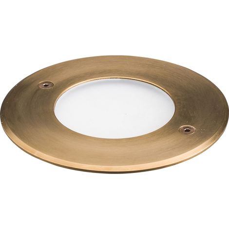 Encastré de sol extérieur ZEPH 2 24V rond bronze bleu 3x2W - EUROPOLE - 55164BR