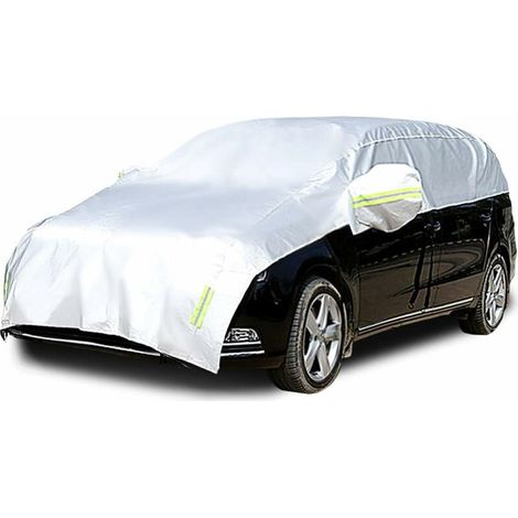 Demi Housse de Voiture avec en Coton Toutes Saisons Voiture Extérieure Demi Couverture Imperméable Auto pour étanche à la poussière Universel (1/5)