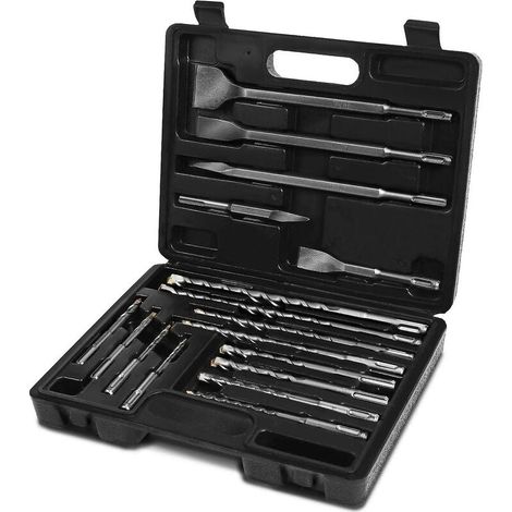 Metallbohrer für Bohrmaschine Sds-Plus Bohrer-Set, Hammer- und Meißelbohrer-Set mit Aufbewahrungsbox (1/5)