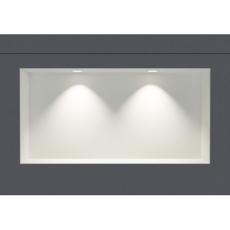 Bernstein – Niche murale douche acier inox 30x60x10cm – 2 spots LED intégrés – Installation encastrée – IP65 pour protection humidité - NT306010X