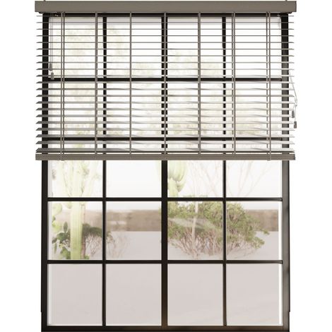 Cocoon Holzjalousie 50mm Lammellen,  Bambus Jalousien 70 x 130 cm - Grau