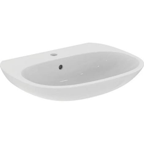 Ideal Standard TESI lavabo L.65 cm, monoforo, con troppopieno, colore bianco T443301 (1/3)