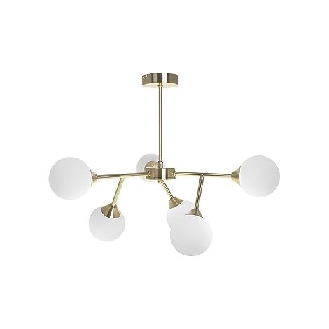Analu Deckenleuchte de 6xg9 h.45xd.60cm gold/weiß
