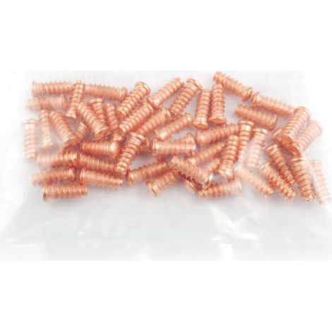 Remaches roscados chapados en cobre de 5x12 mm, 50 unidades, para reparación de abolladuras y eliminación de golpes. (1/4)