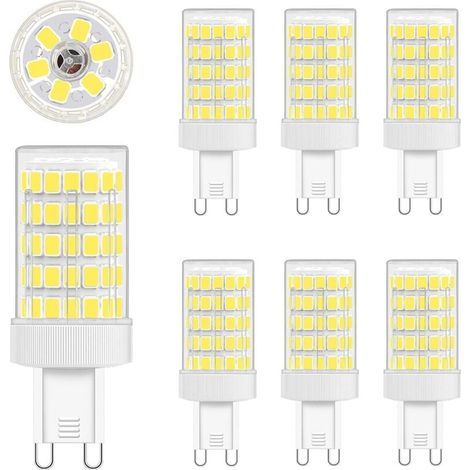 Ampoule G9 LED Blanc Froid, 10W LED G9 6000K Equivalence Incandescence 80W Lumière 900LM Lampe G9 LED AC 220V Lumineux 360º Large Angle de Faisceau 862835 SMD Non Dimmable Lot de 6 (1/5)