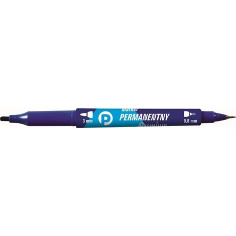 Pennarello indelebile blu a 2 punte (12 pezzi) KM501-N2