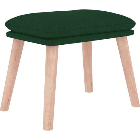 Poggiapiedi Verde Scuro 45x29,5x35 cm in Tessuto vidaXL