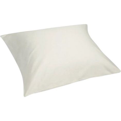Taie d'oreiller en satin de coton blanc chaud 60x70 cm - Bio, éco-responsable et issue du commerce équitable - 1 pièce (1/5)