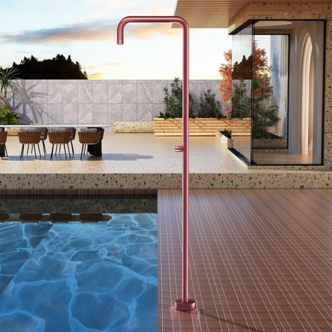 Imex -  Ducha Piscina Exterior Acero S.316 Rosa Serie  Utah
