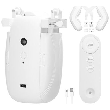 Moteur de rideau Intelligent 3 en 1, ouvre-porte électrique domestique, sans câblage, avec télécommande, pour i-rail/u-rail/tige romaine, 1 pièce (1/5)