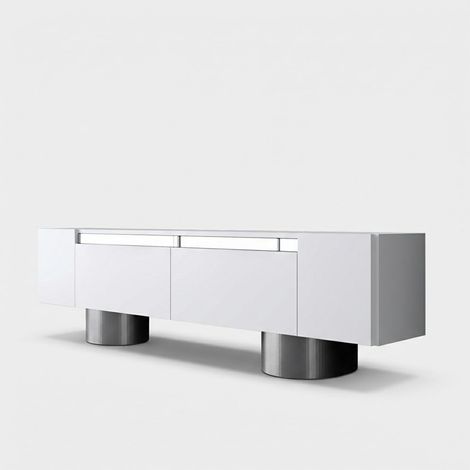 Mobili TV, tavolo TV, credenza bassa Stand Bianco Argento (1/5)