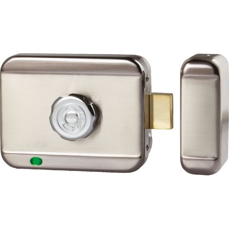 Serrure électrique applique 6000 N à émission 12-24V DC bouton moleté (1/2)