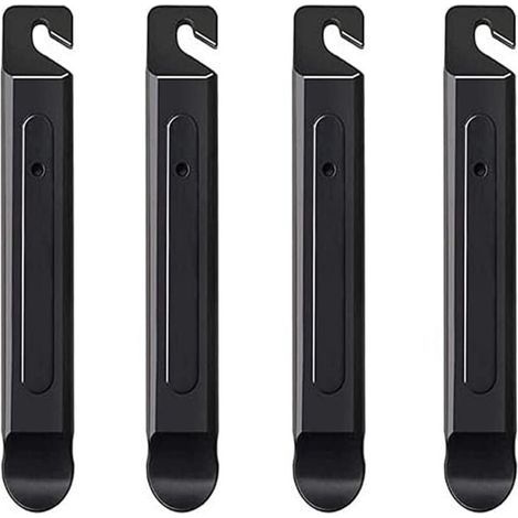 4pcs Bicycle Tire Stem Replacement Tool, Nylon Tire Stem for Bicycle, Black (1/5)