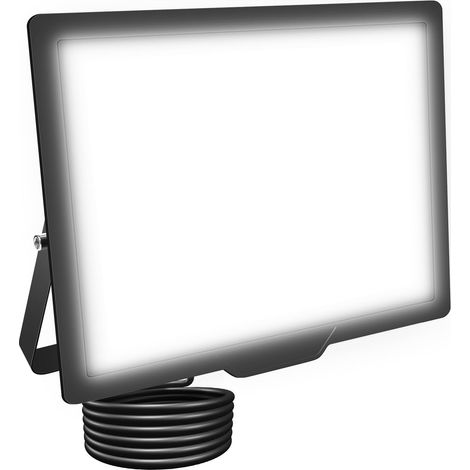 75W Projecteur LED, 7500LM Spot Led Extérieur, 6000K Blanc Froid Extérieur Eclairage de Sécurité, IP66 Etanche Éclairage mural d'extérieur pour Jardin, Garage, Cour, Entrée,Terrasse