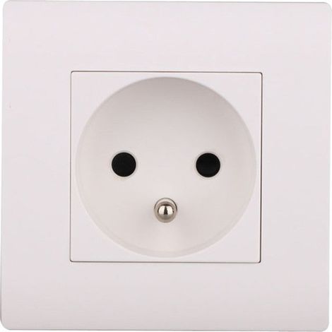 Prise avec terre chantier, blanc
